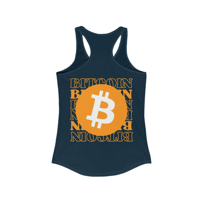 2 - sided Bitcoin (BTC) Freedom Women's Racerback Tank Top by cypherpunkgear – cypherpunkgear.com | Cypherpunk Merch