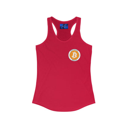 2 - sided Bitcoin (BTC) Freedom Women's Racerback Tank Top by cypherpunkgear – cypherpunkgear.com | Cypherpunk Merch