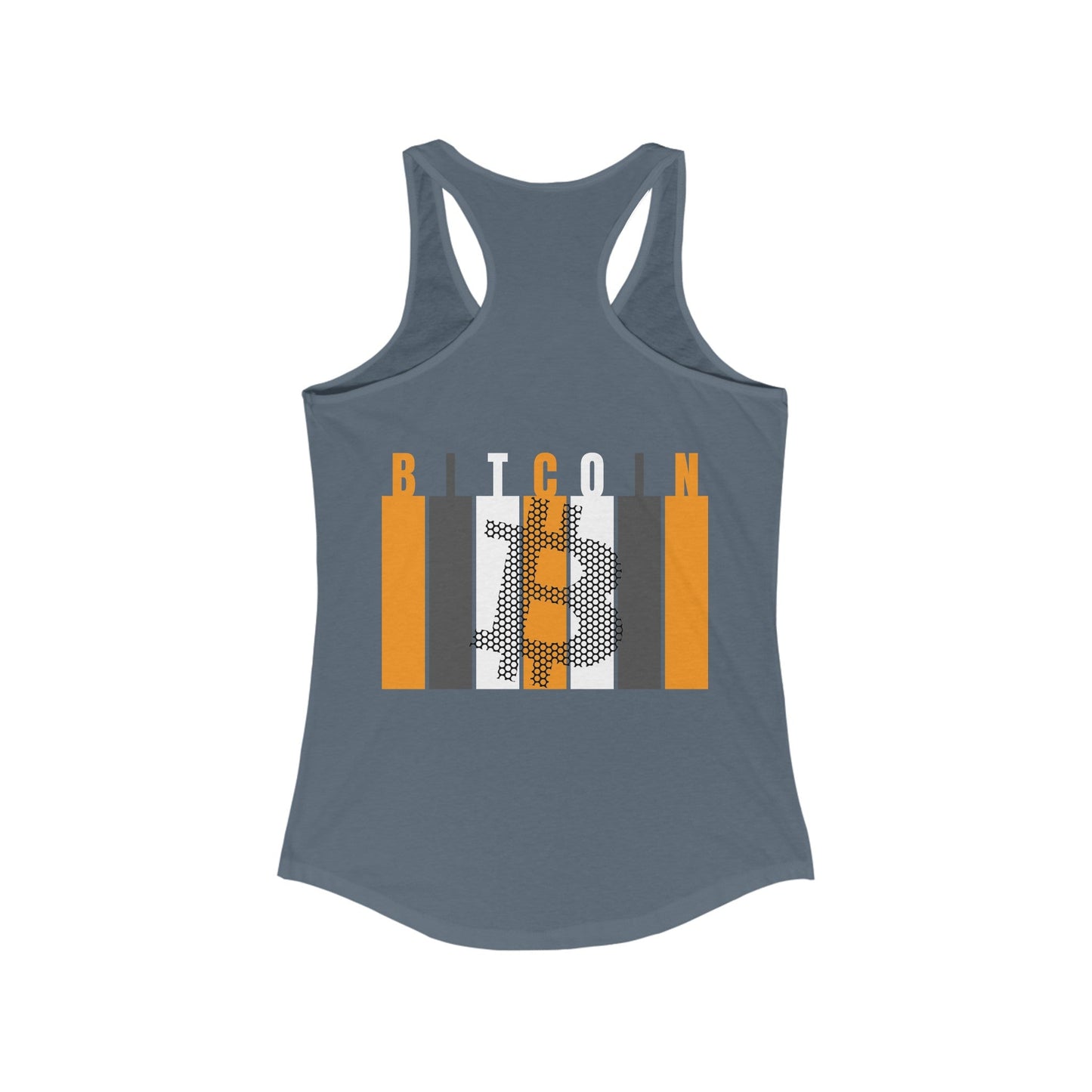 2 - sided Bitcoin (BTC) Freedom Women's Racerback Tank Top by cypherpunkgear – cypherpunkgear.com | Cypherpunk Merch