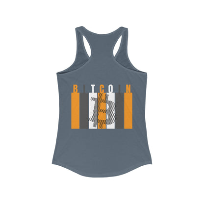 2 - sided Bitcoin (BTC) Freedom Women's Racerback Tank Top by cypherpunkgear – cypherpunkgear.com | Cypherpunk Merch