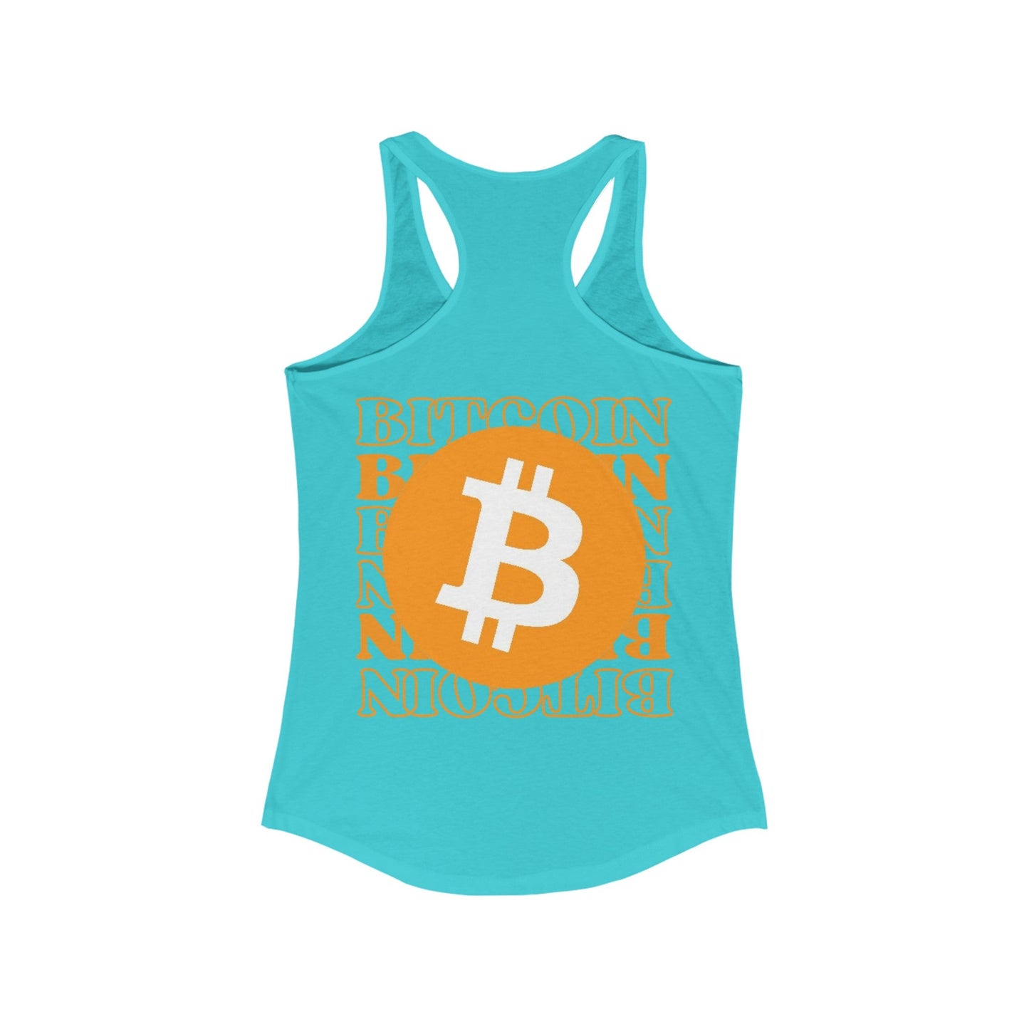 2 - sided Bitcoin (BTC) Freedom Women's Racerback Tank Top by cypherpunkgear – cypherpunkgear.com | Cypherpunk Merch