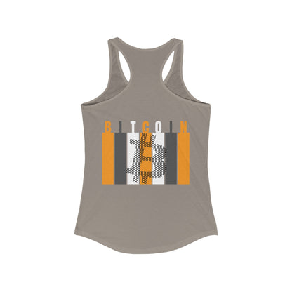 2 - sided Bitcoin (BTC) Freedom Women's Racerback Tank Top by cypherpunkgear – cypherpunkgear.com | Cypherpunk Merch