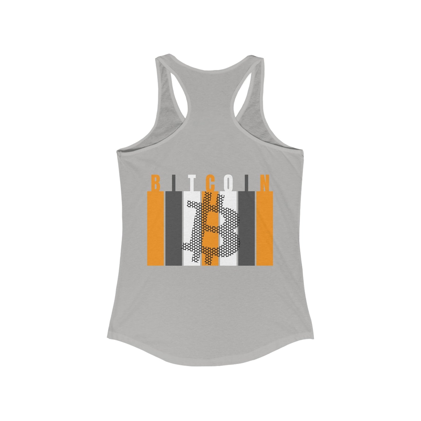 2 - sided Bitcoin (BTC) Freedom Women's Racerback Tank Top by cypherpunkgear – cypherpunkgear.com | Cypherpunk Merch