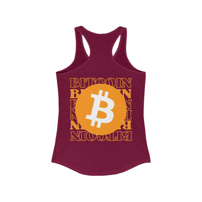 2 - sided Bitcoin (BTC) Freedom Women's Racerback Tank Top by cypherpunkgear – cypherpunkgear.com | Cypherpunk Merch