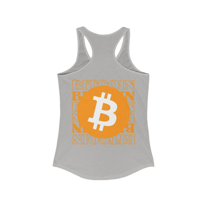 2 - sided Bitcoin (BTC) Freedom Women's Racerback Tank Top by cypherpunkgear – cypherpunkgear.com | Cypherpunk Merch