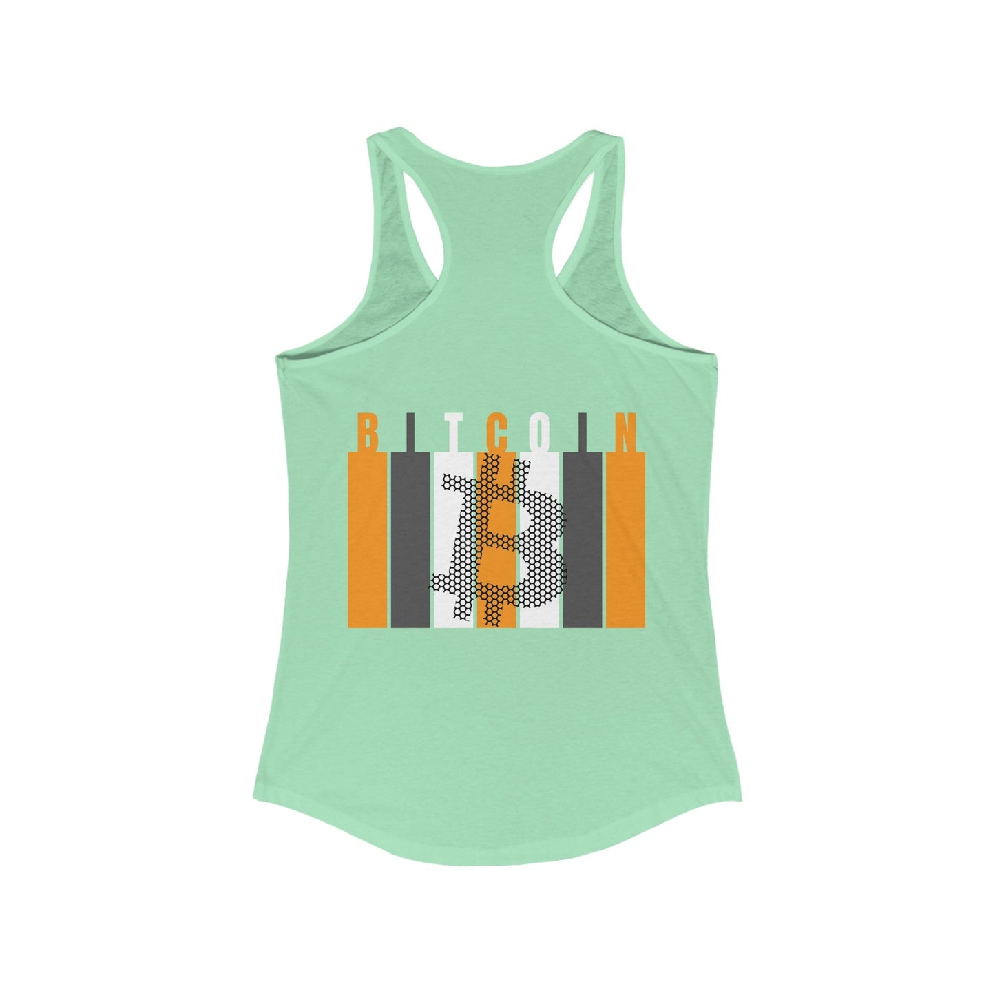 2 - sided Bitcoin (BTC) Freedom Women's Racerback Tank Top by cypherpunkgear – cypherpunkgear.com | Cypherpunk Merch