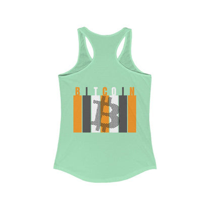 2 - sided Bitcoin (BTC) Freedom Women's Racerback Tank Top by cypherpunkgear – cypherpunkgear.com | Cypherpunk Merch