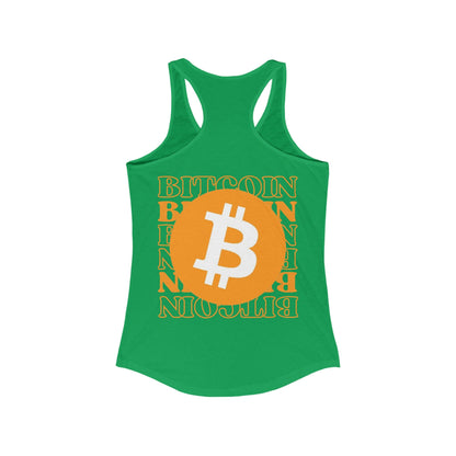2 - sided Bitcoin (BTC) Freedom Women's Racerback Tank Top by cypherpunkgear – cypherpunkgear.com | Cypherpunk Merch