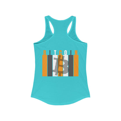 2 - sided Bitcoin (BTC) Freedom Women's Racerback Tank Top by cypherpunkgear – cypherpunkgear.com | Cypherpunk Merch