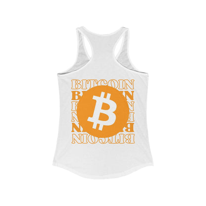 2 - sided Bitcoin (BTC) Freedom Women's Racerback Tank Top by cypherpunkgear – cypherpunkgear.com | Cypherpunk Merch