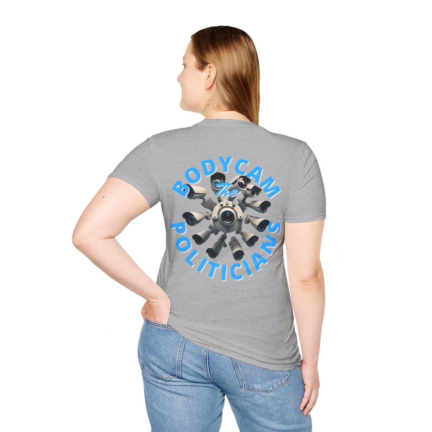 2 - sided Bodycam the Politicians Cameras LTcolors Unisex T-Shirt by cypherpunkgear – cypherpunkgear.com | Cypherpunk Merch