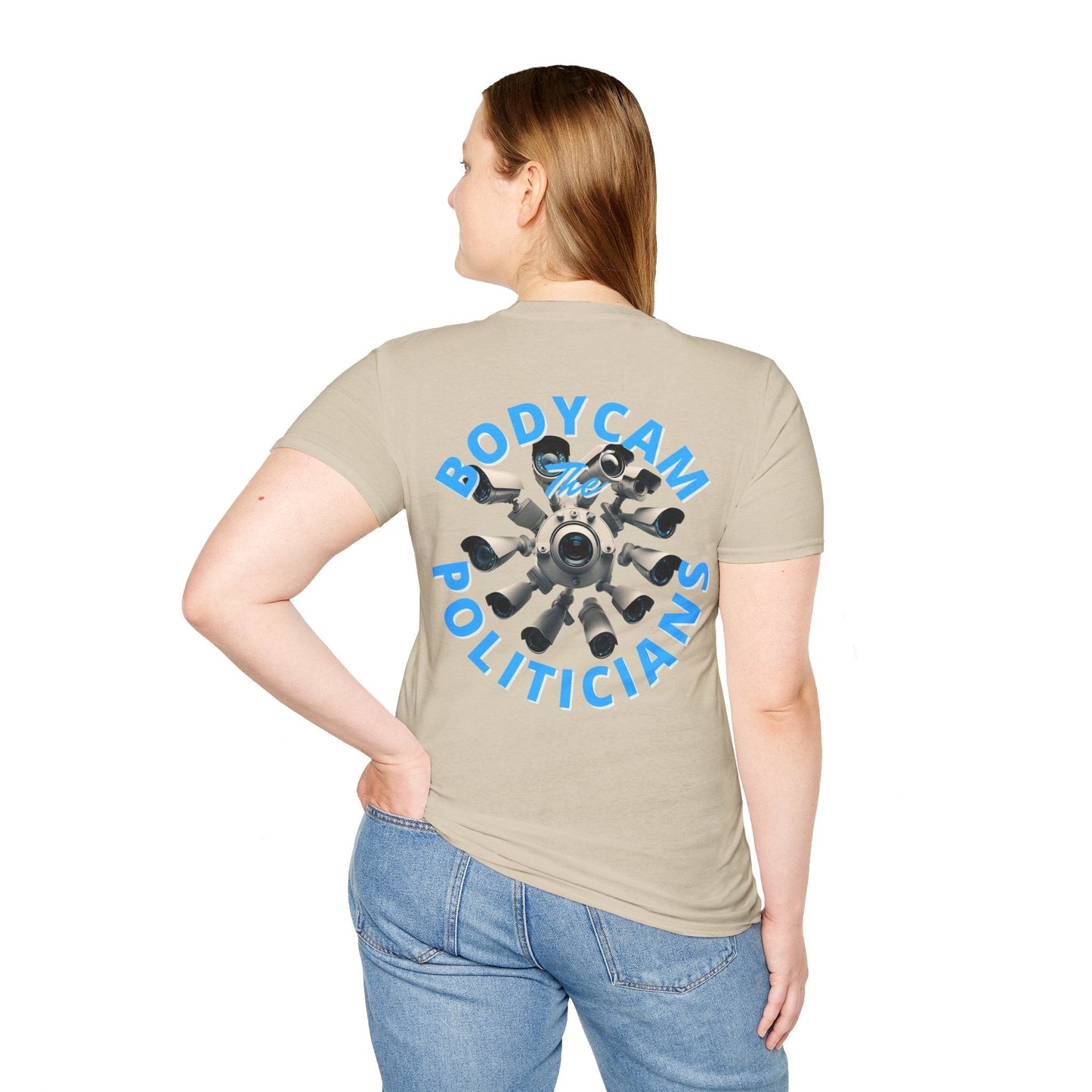 2 - sided Bodycam the Politicians Cameras LTcolors Unisex T-Shirt by cypherpunkgear – cypherpunkgear.com | Cypherpunk Merch