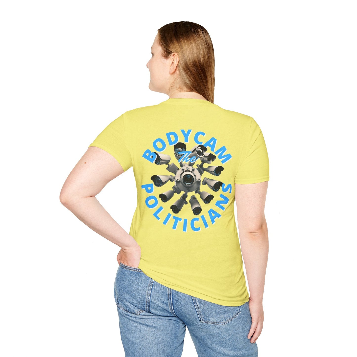 2 - sided Bodycam the Politicians Cameras LTcolors Unisex T-Shirt by cypherpunkgear – cypherpunkgear.com | Cypherpunk Merch