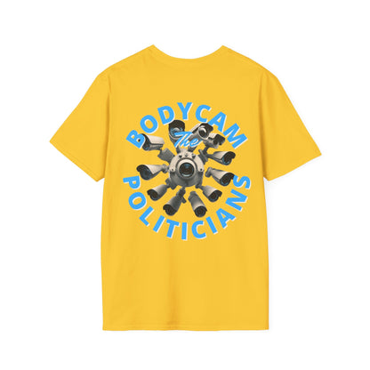 2 - sided Bodycam the Politicians Cameras LTcolors Unisex T-Shirt by cypherpunkgear – cypherpunkgear.com | Cypherpunk Merch