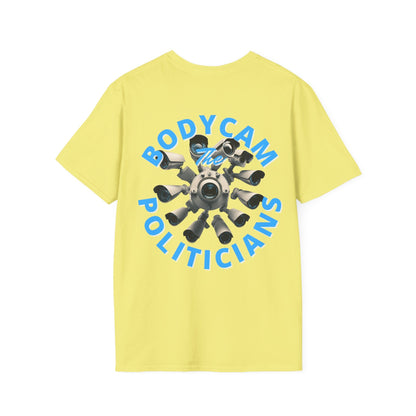 2 - sided Bodycam the Politicians Cameras LTcolors Unisex T-Shirt by cypherpunkgear – cypherpunkgear.com | Cypherpunk Merch