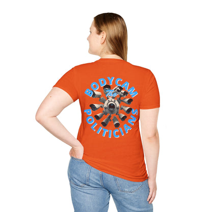 2 - sided Bodycam the Politicians Cameras LTcolors Unisex T-Shirt by cypherpunkgear – cypherpunkgear.com | Cypherpunk Merch