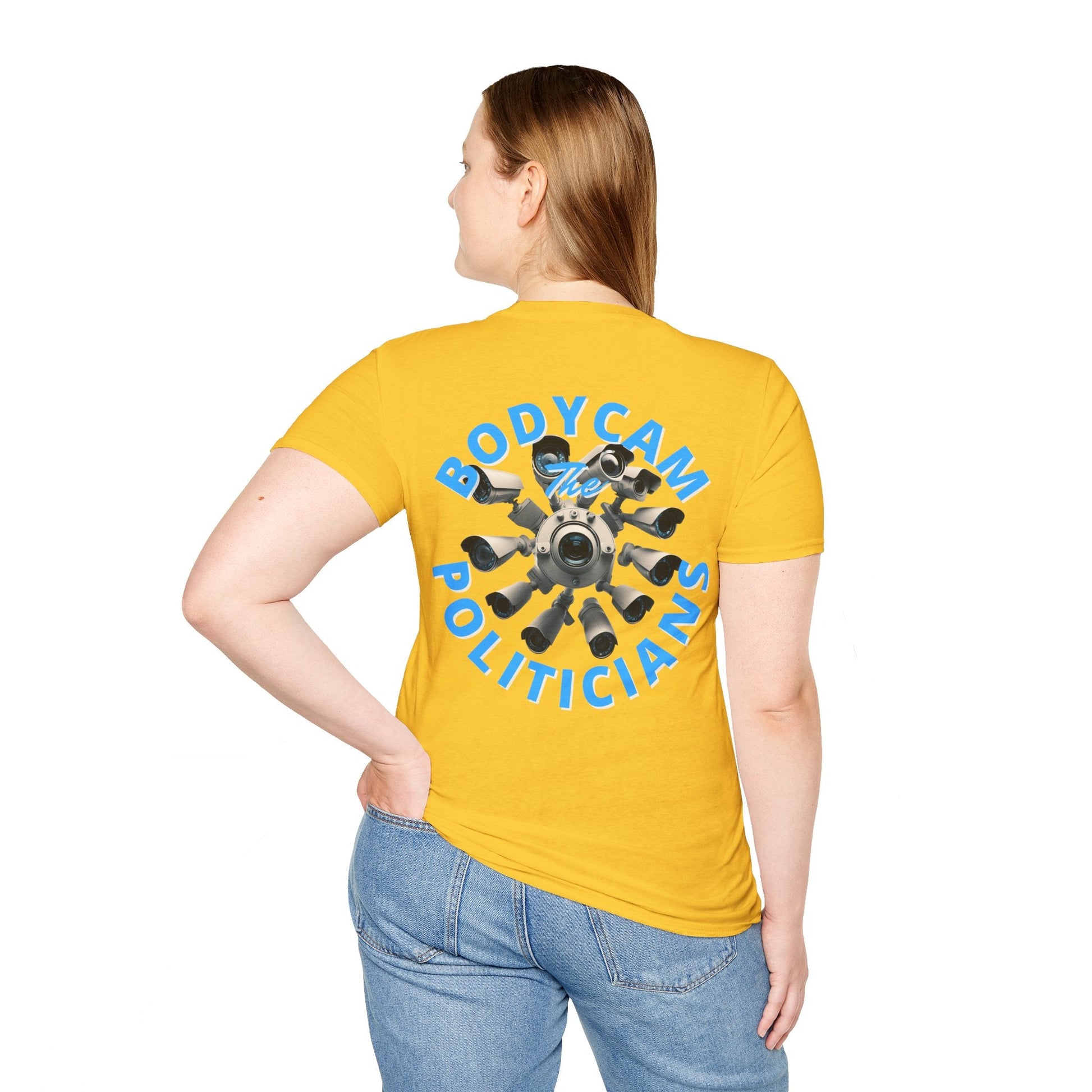 2 - sided Bodycam the Politicians Cameras LTcolors Unisex T-Shirt by cypherpunkgear – cypherpunkgear.com | Cypherpunk Merch