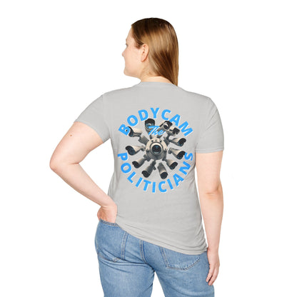 2 - sided Bodycam the Politicians Cameras LTcolors Unisex T-Shirt by cypherpunkgear – cypherpunkgear.com | Cypherpunk Merch