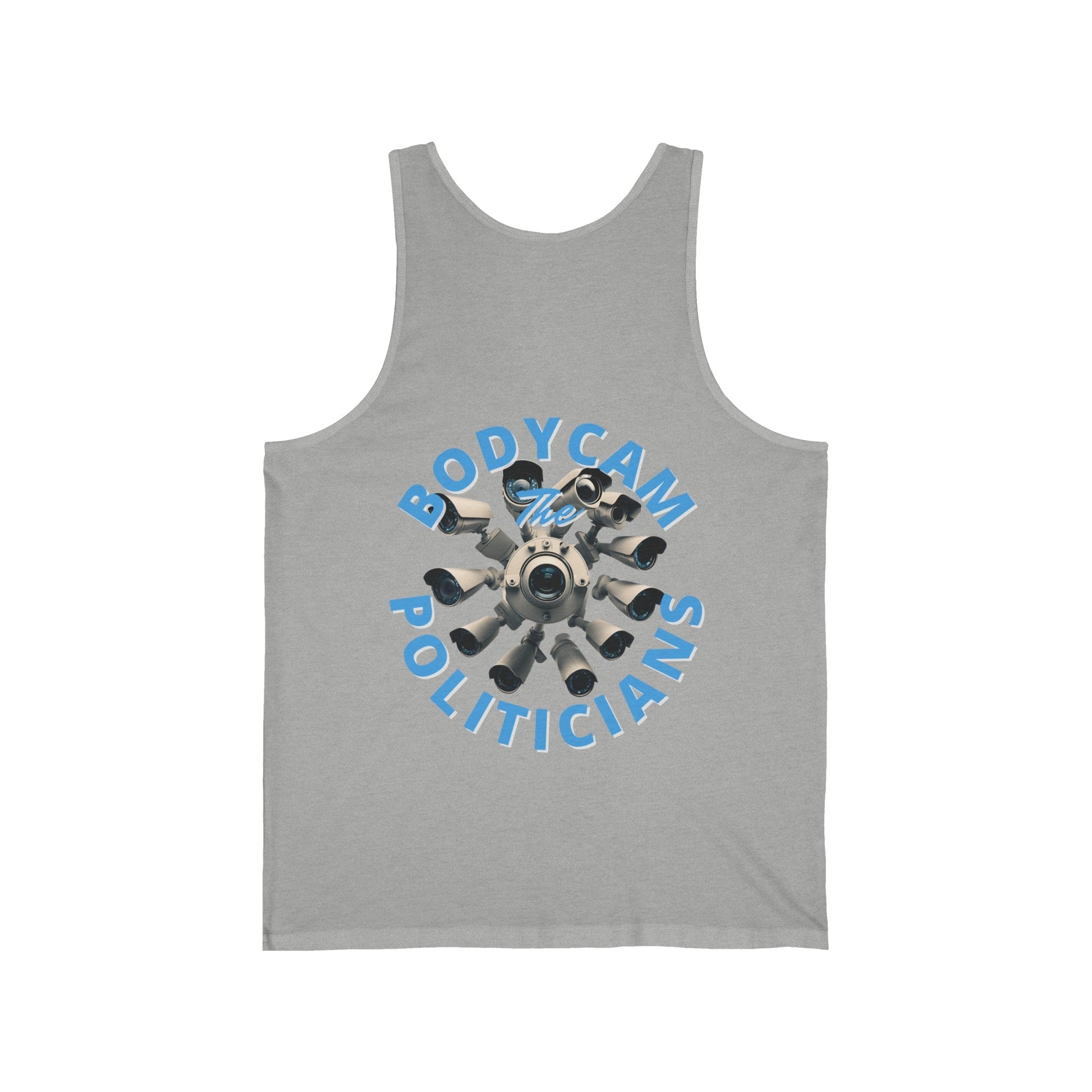 2 - sided Bodycam the Politicians Cameras Unisex Jersey Tank Top by cypherpunkgear – cypherpunkgear.com | Cypherpunk Merch