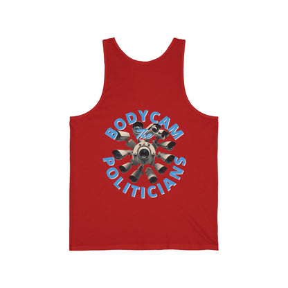 2 - sided Bodycam the Politicians Cameras Unisex Jersey Tank Top by cypherpunkgear – cypherpunkgear.com | Cypherpunk Merch