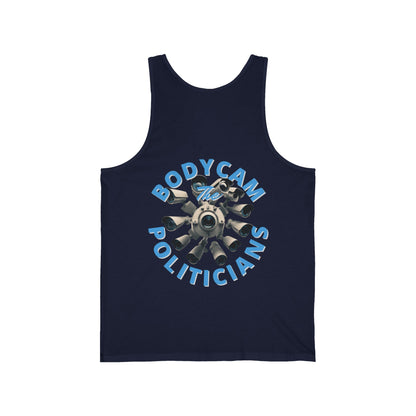 2 - sided Bodycam the Politicians Cameras Unisex Jersey Tank Top by cypherpunkgear – cypherpunkgear.com | Cypherpunk Merch