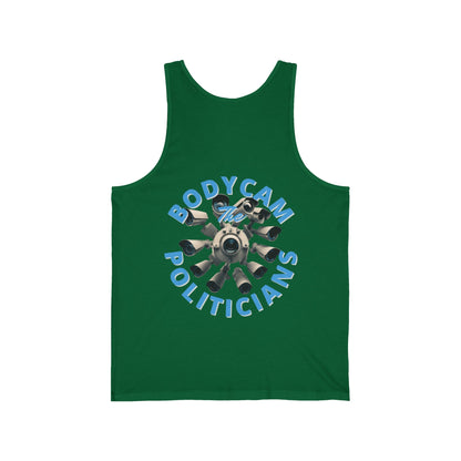 2 - sided Bodycam the Politicians Cameras Unisex Jersey Tank Top by cypherpunkgear – cypherpunkgear.com | Cypherpunk Merch