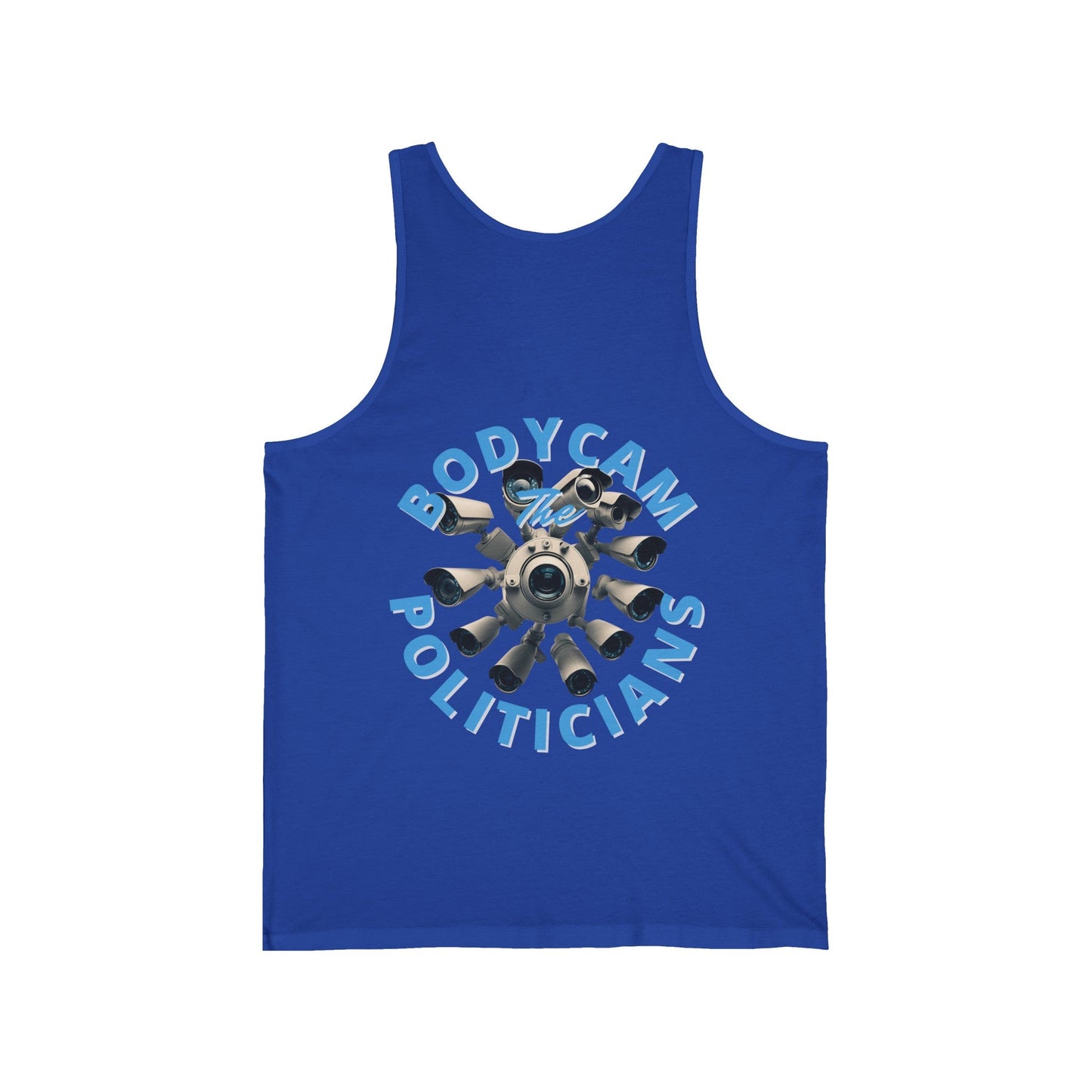 2 - sided Bodycam the Politicians Cameras Unisex Jersey Tank Top by cypherpunkgear – cypherpunkgear.com | Cypherpunk Merch
