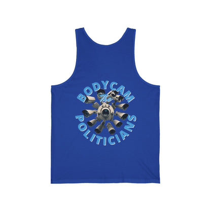2 - sided Bodycam the Politicians Cameras Unisex Jersey Tank Top by cypherpunkgear – cypherpunkgear.com | Cypherpunk Merch