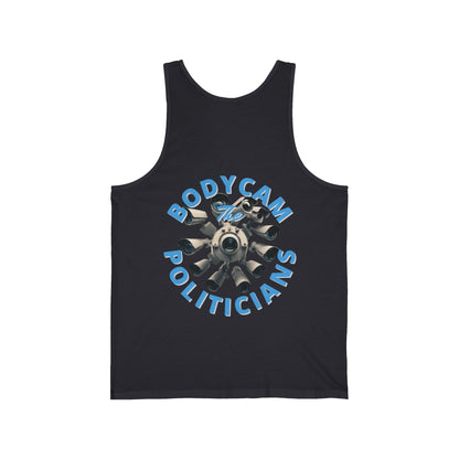 2 - sided Bodycam the Politicians Cameras Unisex Jersey Tank Top by cypherpunkgear – cypherpunkgear.com | Cypherpunk Merch