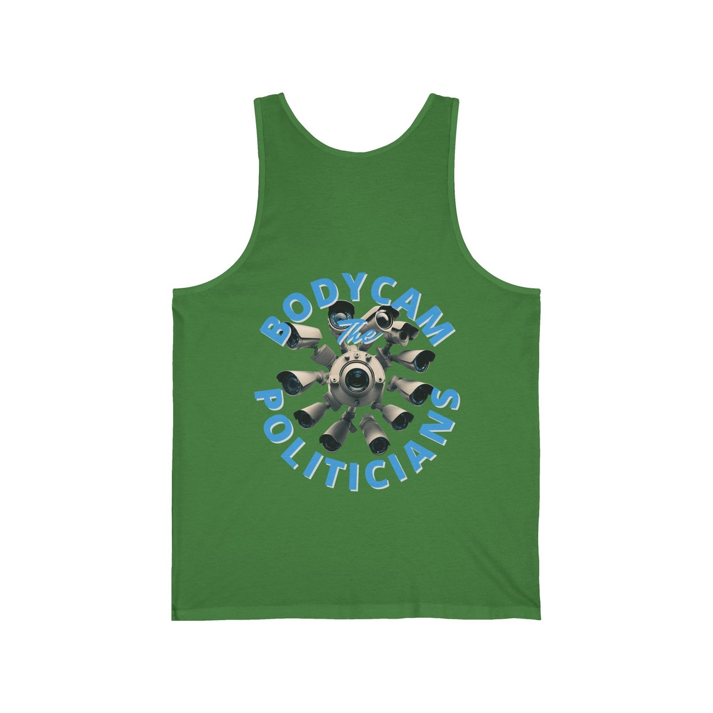 2 - sided Bodycam the Politicians Cameras Unisex Jersey Tank Top by cypherpunkgear – cypherpunkgear.com | Cypherpunk Merch