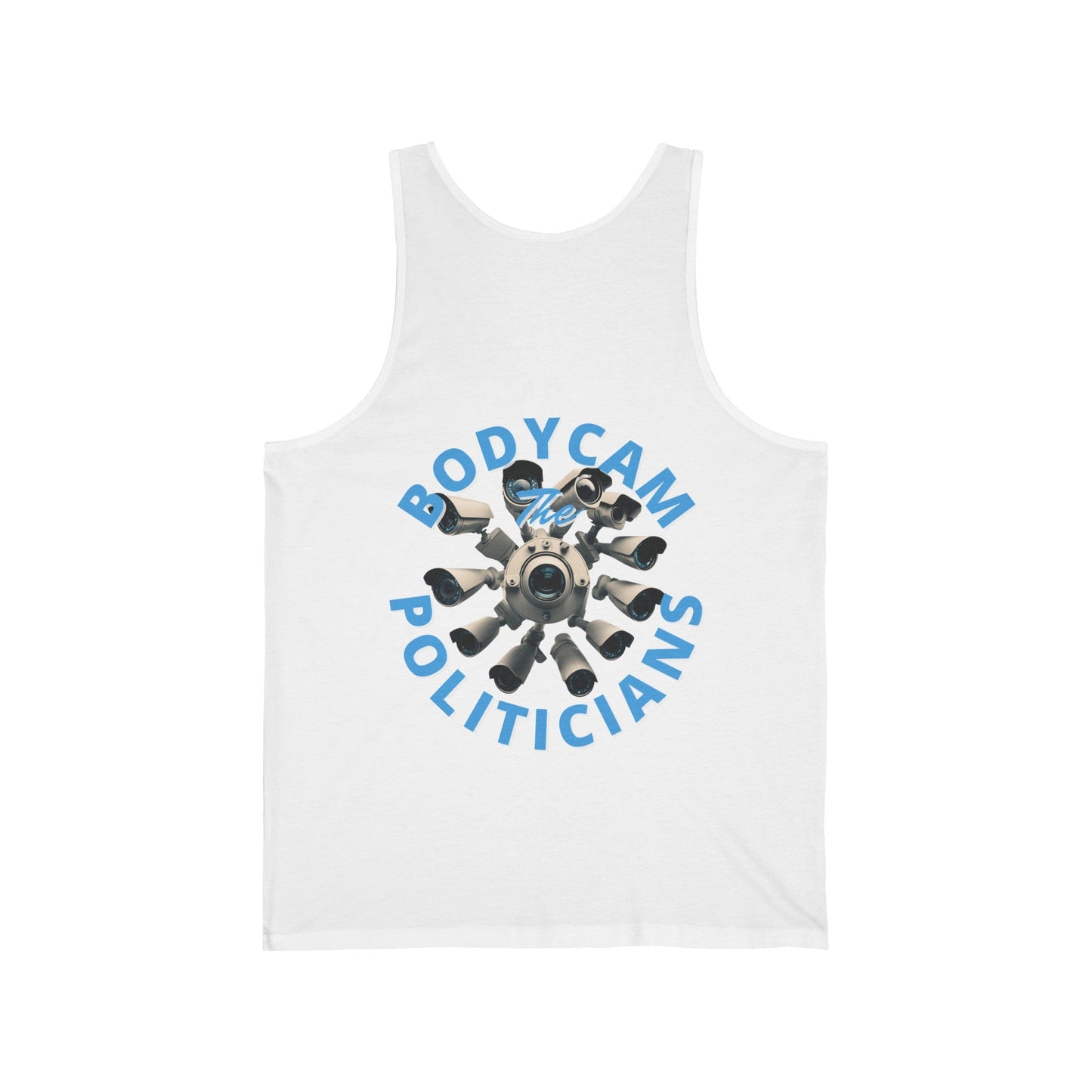 2 - sided Bodycam the Politicians Cameras Unisex Jersey Tank Top by cypherpunkgear – cypherpunkgear.com | Cypherpunk Merch