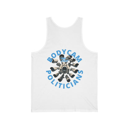 2 - sided Bodycam the Politicians Cameras Unisex Jersey Tank Top by cypherpunkgear – cypherpunkgear.com | Cypherpunk Merch