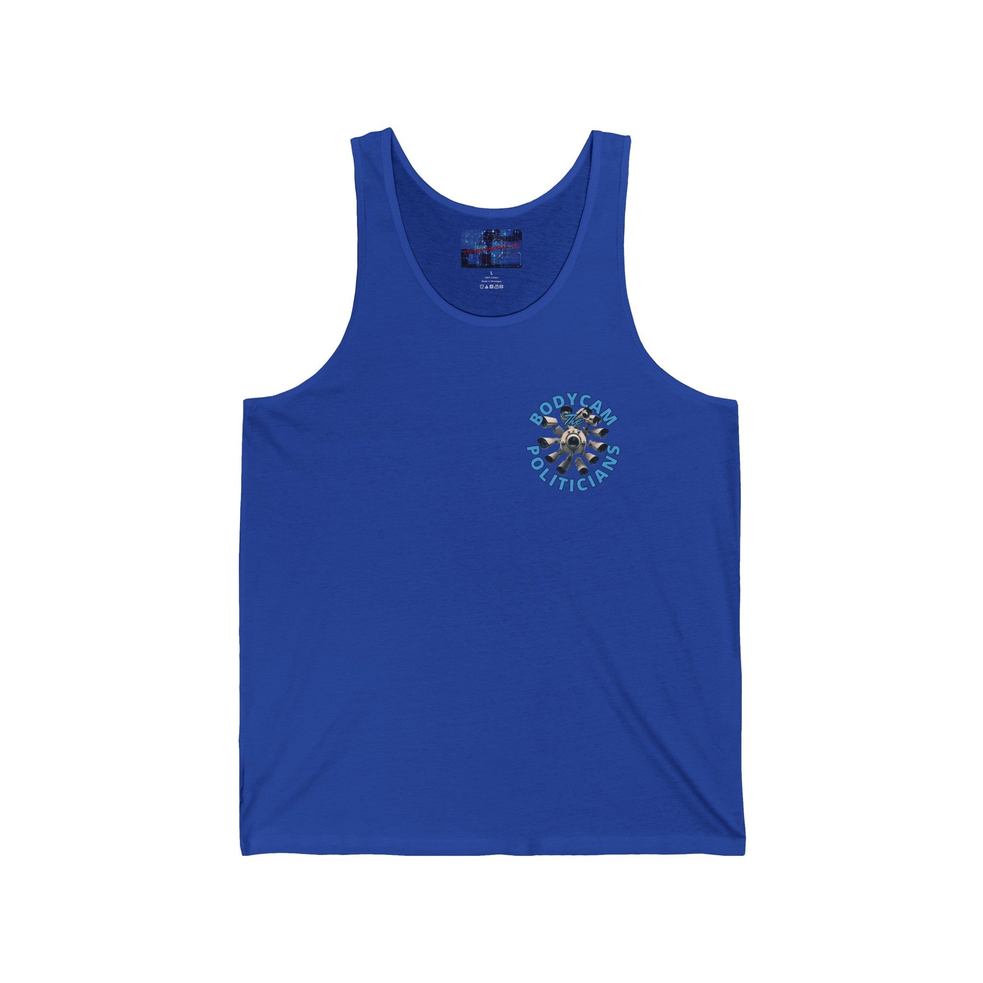 2 - sided Bodycam the Politicians Cameras Unisex Jersey Tank Top by cypherpunkgear – cypherpunkgear.com | Cypherpunk Merch
