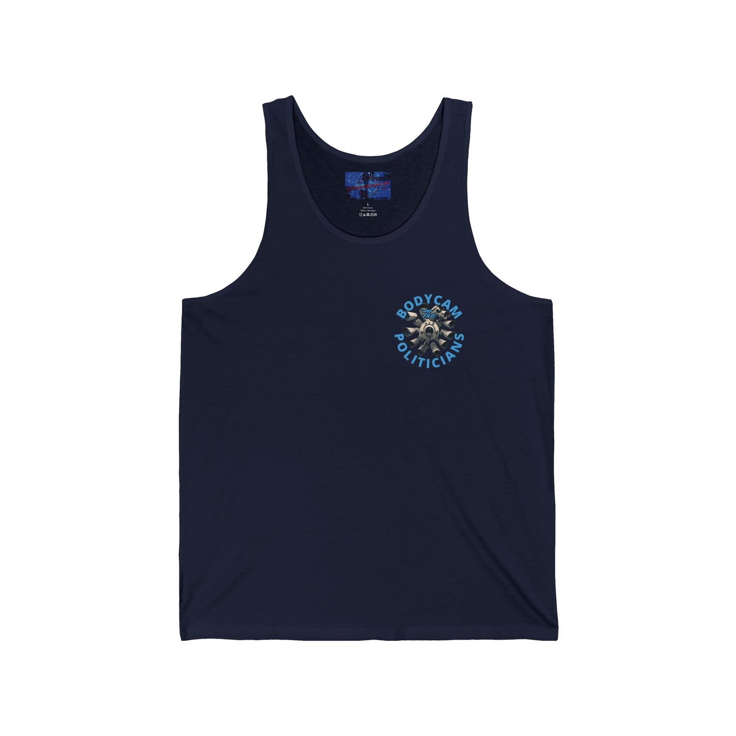 2 - sided Bodycam the Politicians Cameras Unisex Jersey Tank Top by cypherpunkgear – cypherpunkgear.com | Cypherpunk Merch
