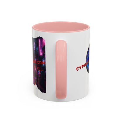 2 - sided cypherpunkgear Logo Accent Mug by cypherpunkgear – cypherpunkgear.com | Cypherpunk Merch