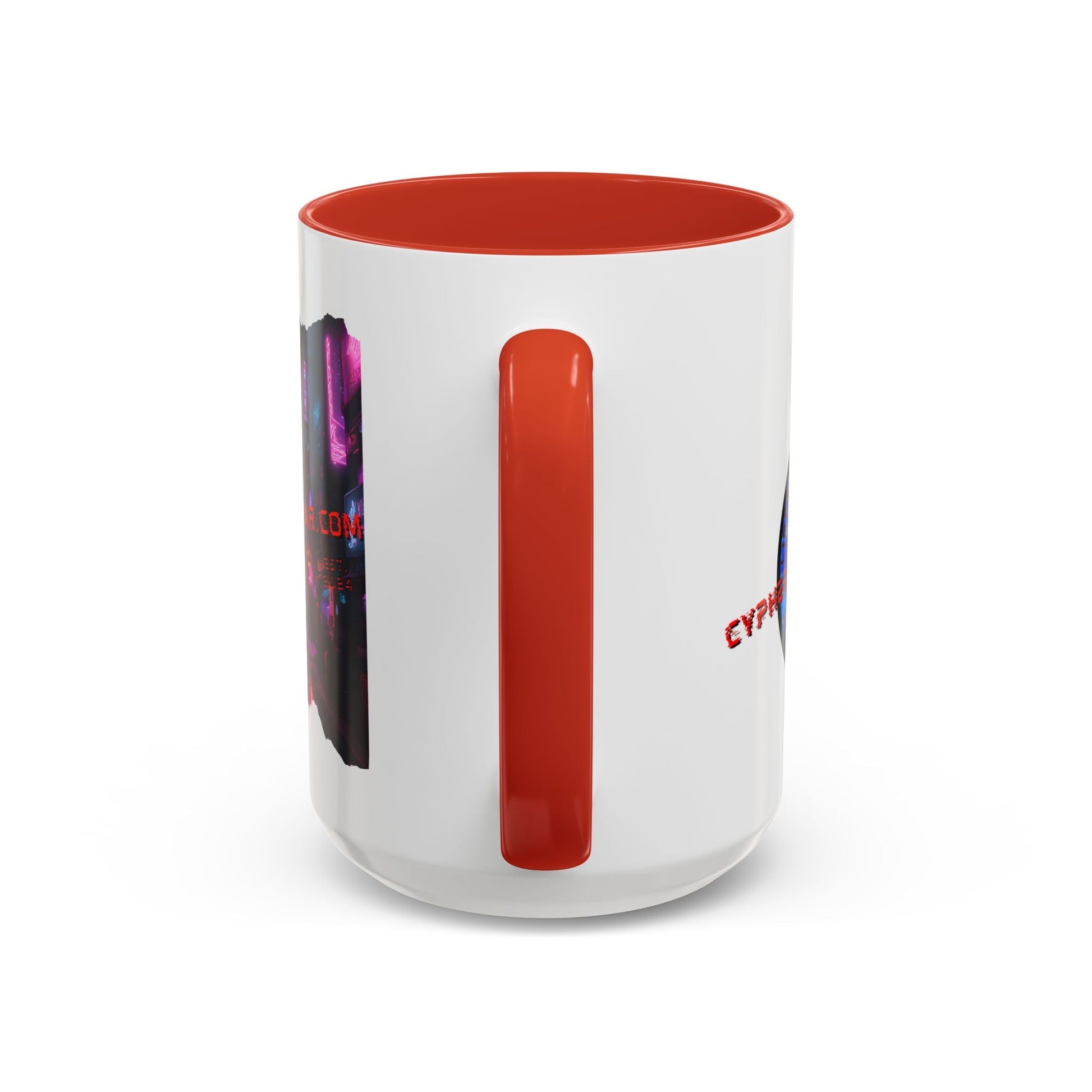 2 - sided cypherpunkgear Logo Accent Mug by cypherpunkgear – cypherpunkgear.com | Cypherpunk Merch
