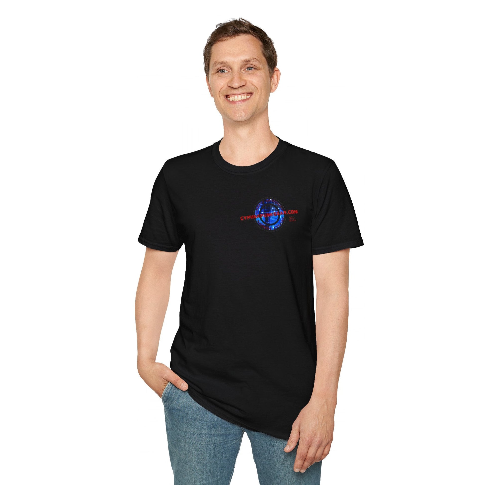 2 - sided cypherpunkgear Logo DKcolors Unisex T-Shirt by cypherpunkgear – cypherpunkgear.com | Cypherpunk Merch