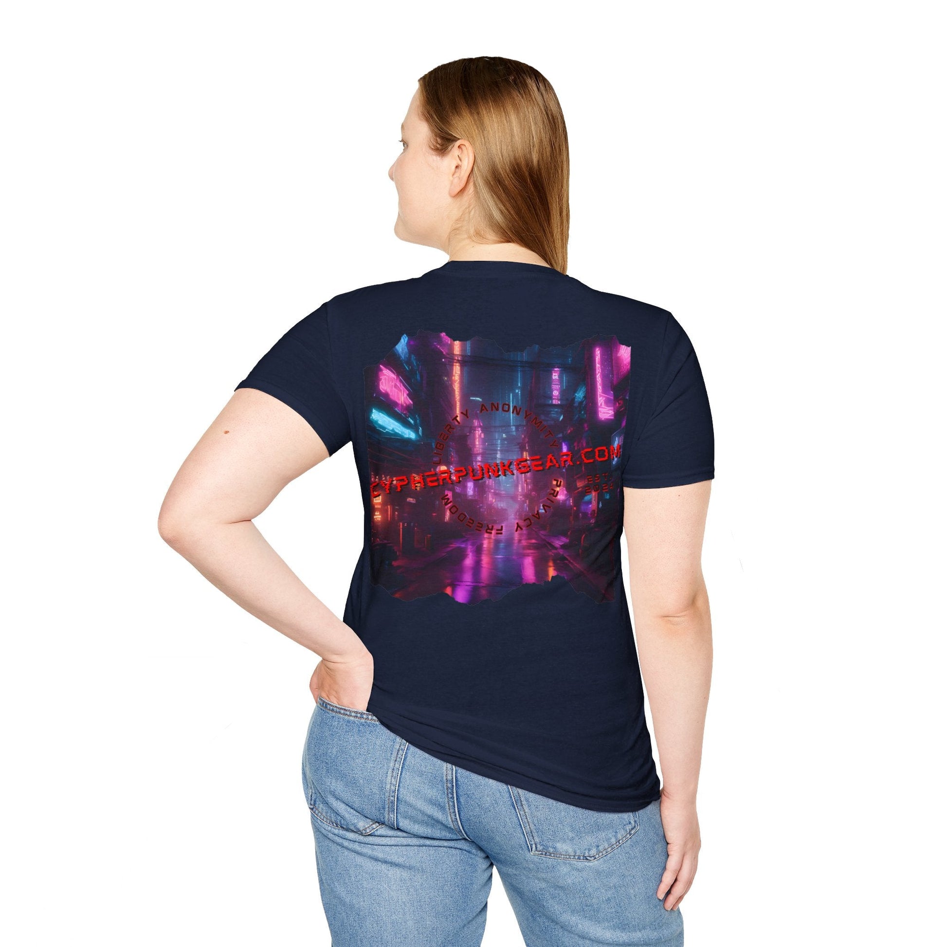 2 - sided cypherpunkgear Logo DKcolors Unisex T-Shirt by cypherpunkgear – cypherpunkgear.com | Cypherpunk Merch