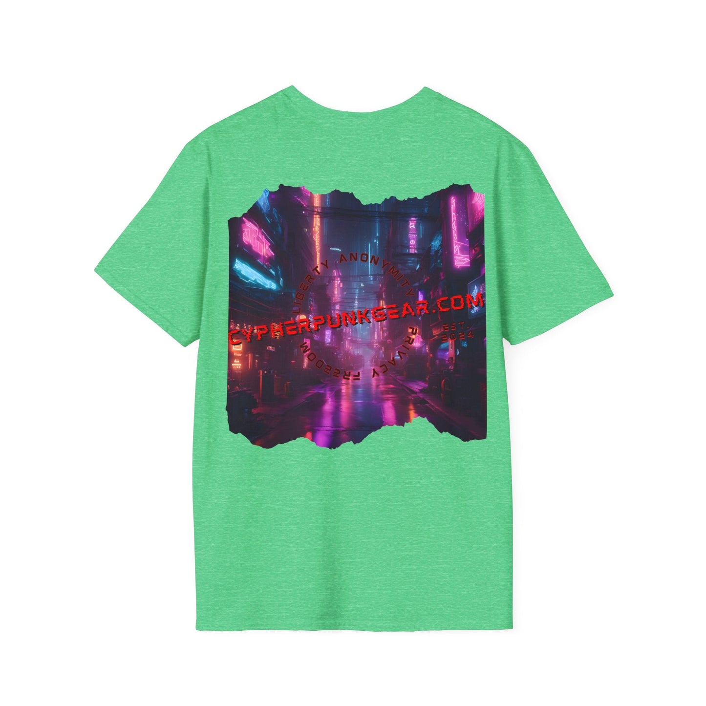 2 - sided cypherpunkgear Logo DKcolors Unisex T-Shirt by cypherpunkgear – cypherpunkgear.com | Cypherpunk Merch