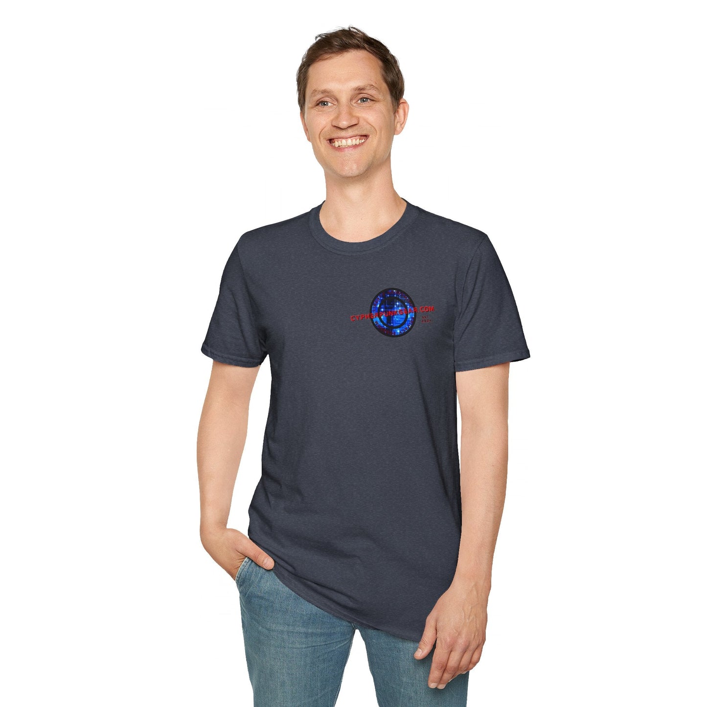 2 - sided cypherpunkgear Logo DKcolors Unisex T-Shirt by cypherpunkgear – cypherpunkgear.com | Cypherpunk Merch