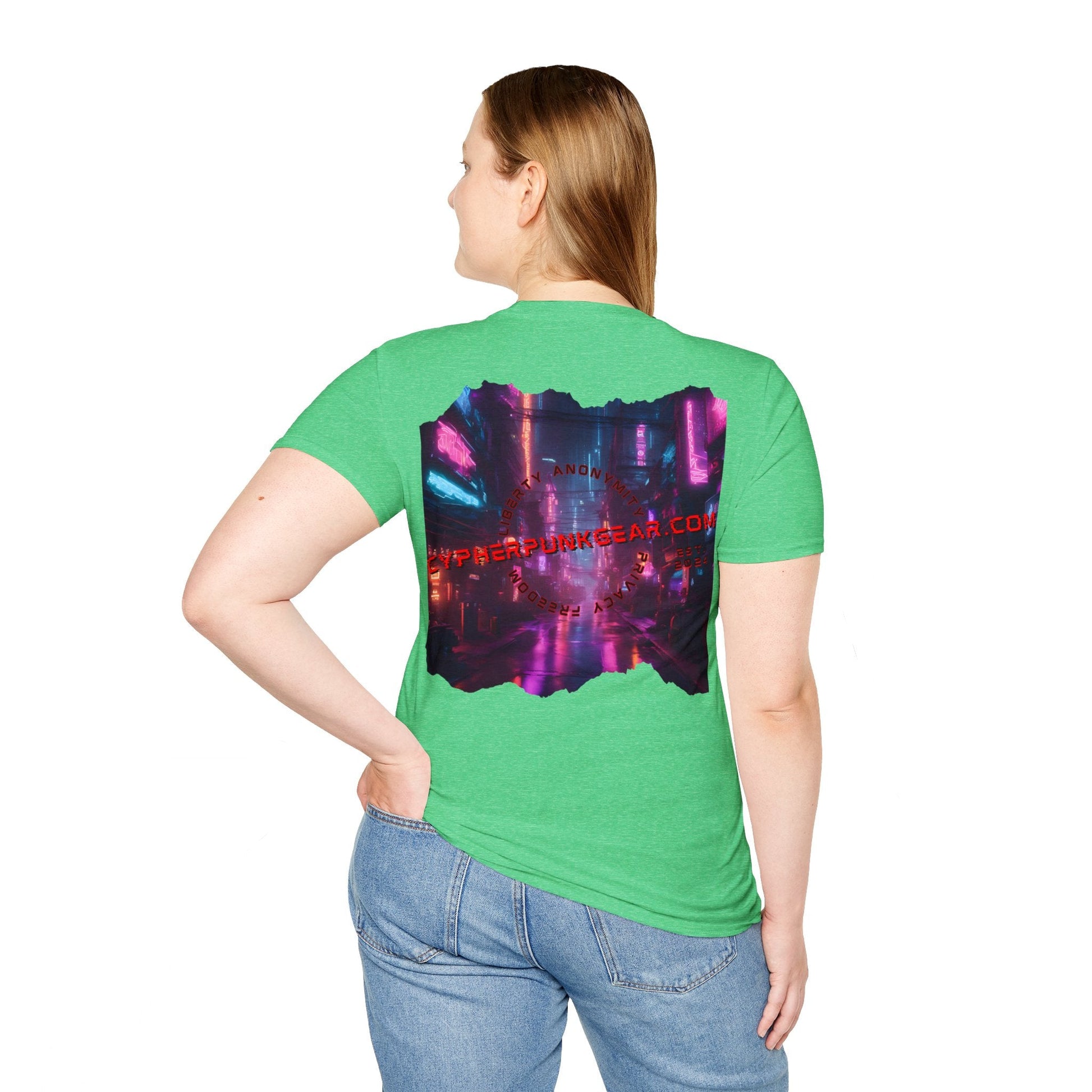 2 - sided cypherpunkgear Logo DKcolors Unisex T-Shirt by cypherpunkgear – cypherpunkgear.com | Cypherpunk Merch