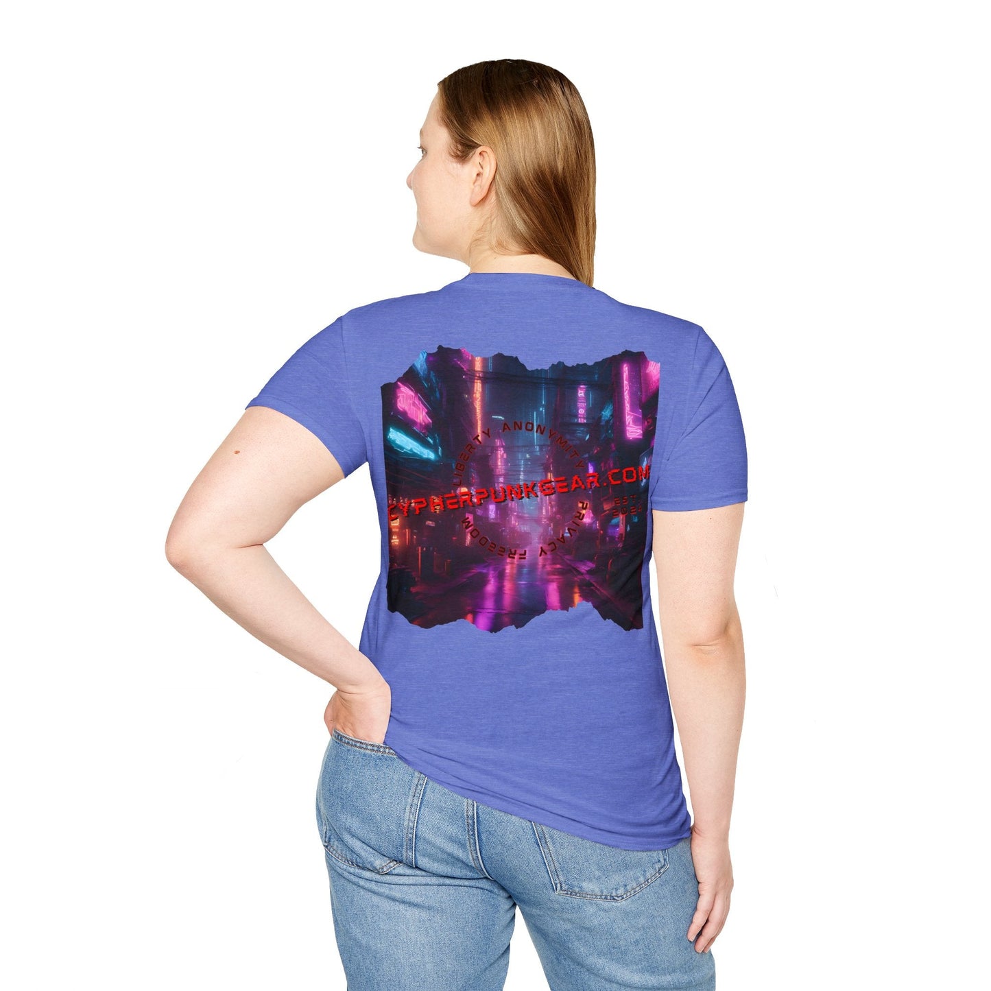 2 - sided cypherpunkgear Logo LTcolors Unisex T-Shirt by cypherpunkgear – cypherpunkgear.com | Cypherpunk Merch