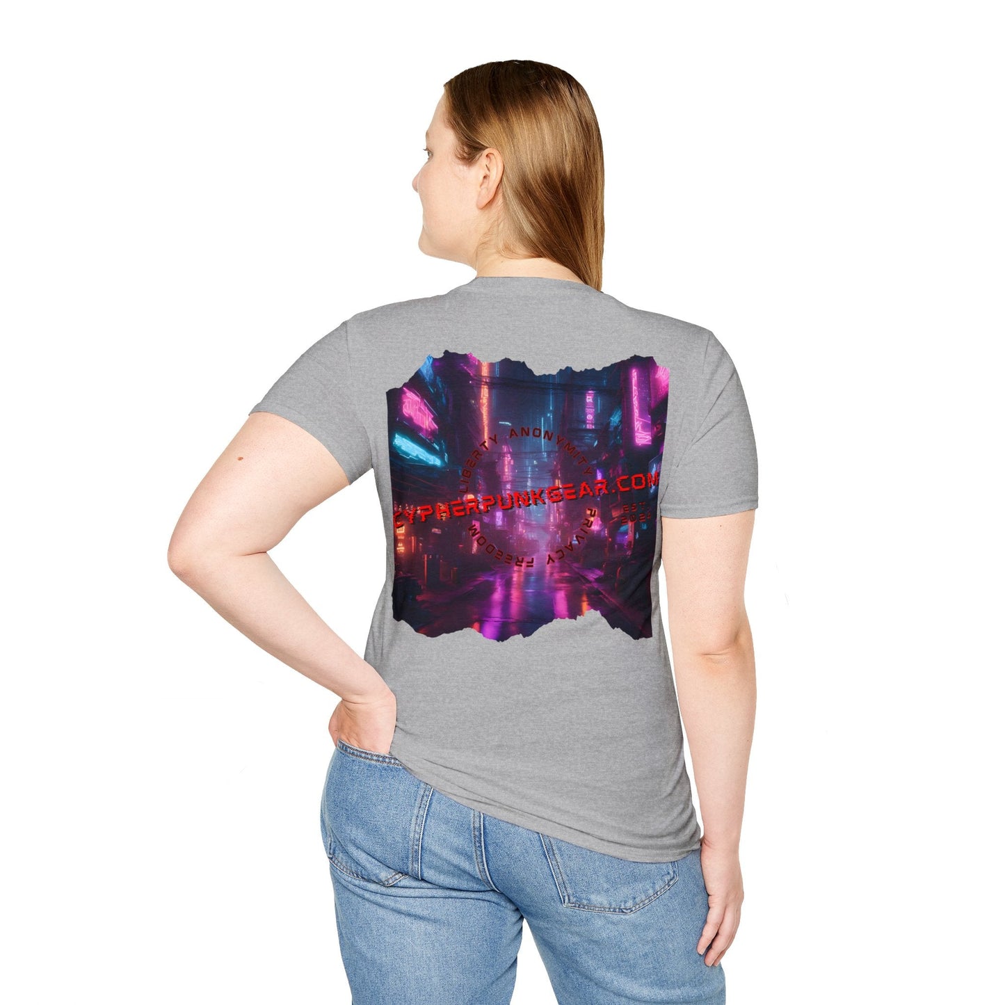 2 - sided cypherpunkgear Logo LTcolors Unisex T-Shirt by cypherpunkgear – cypherpunkgear.com | Cypherpunk Merch