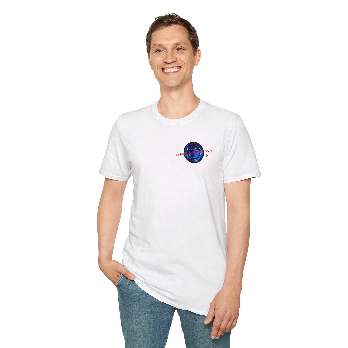 2 - sided cypherpunkgear Logo LTcolors Unisex T-Shirt by cypherpunkgear – cypherpunkgear.com | Cypherpunk Merch