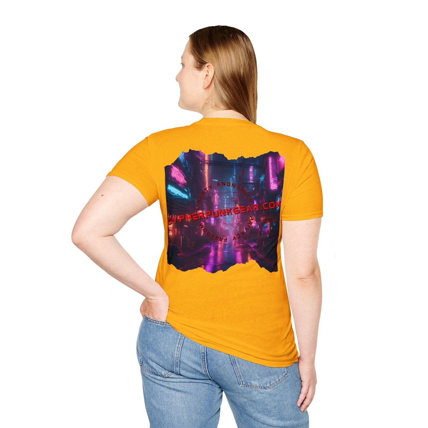 2 - sided cypherpunkgear Logo LTcolors Unisex T-Shirt by cypherpunkgear – cypherpunkgear.com | Cypherpunk Merch