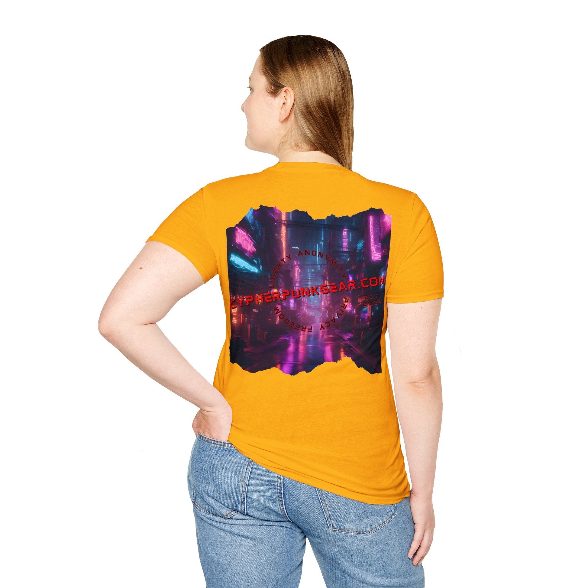 2 - sided cypherpunkgear Logo LTcolors Unisex T-Shirt by cypherpunkgear – cypherpunkgear.com | Cypherpunk Merch