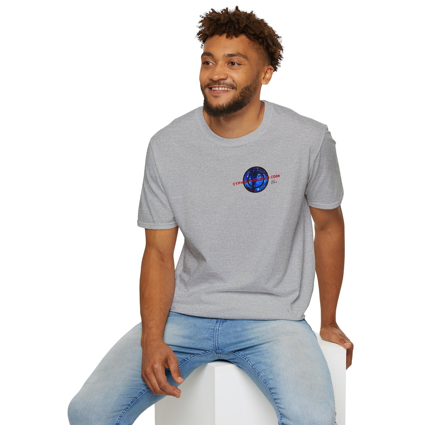 2 - sided cypherpunkgear Logo LTcolors Unisex T-Shirt by cypherpunkgear – cypherpunkgear.com | Cypherpunk Merch