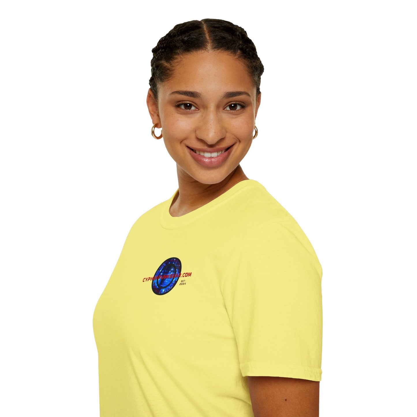 2 - sided cypherpunkgear Logo LTcolors Unisex T-Shirt by cypherpunkgear – cypherpunkgear.com | Cypherpunk Merch