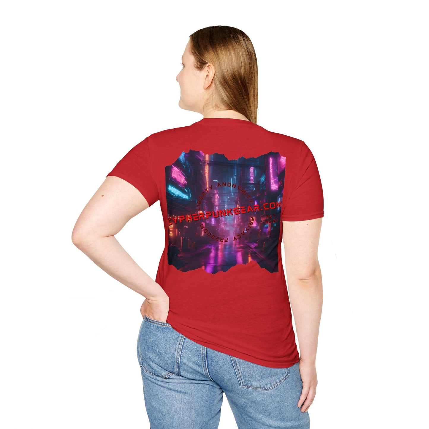 2 - sided cypherpunkgear Logo LTcolors Unisex T-Shirt by cypherpunkgear – cypherpunkgear.com | Cypherpunk Merch