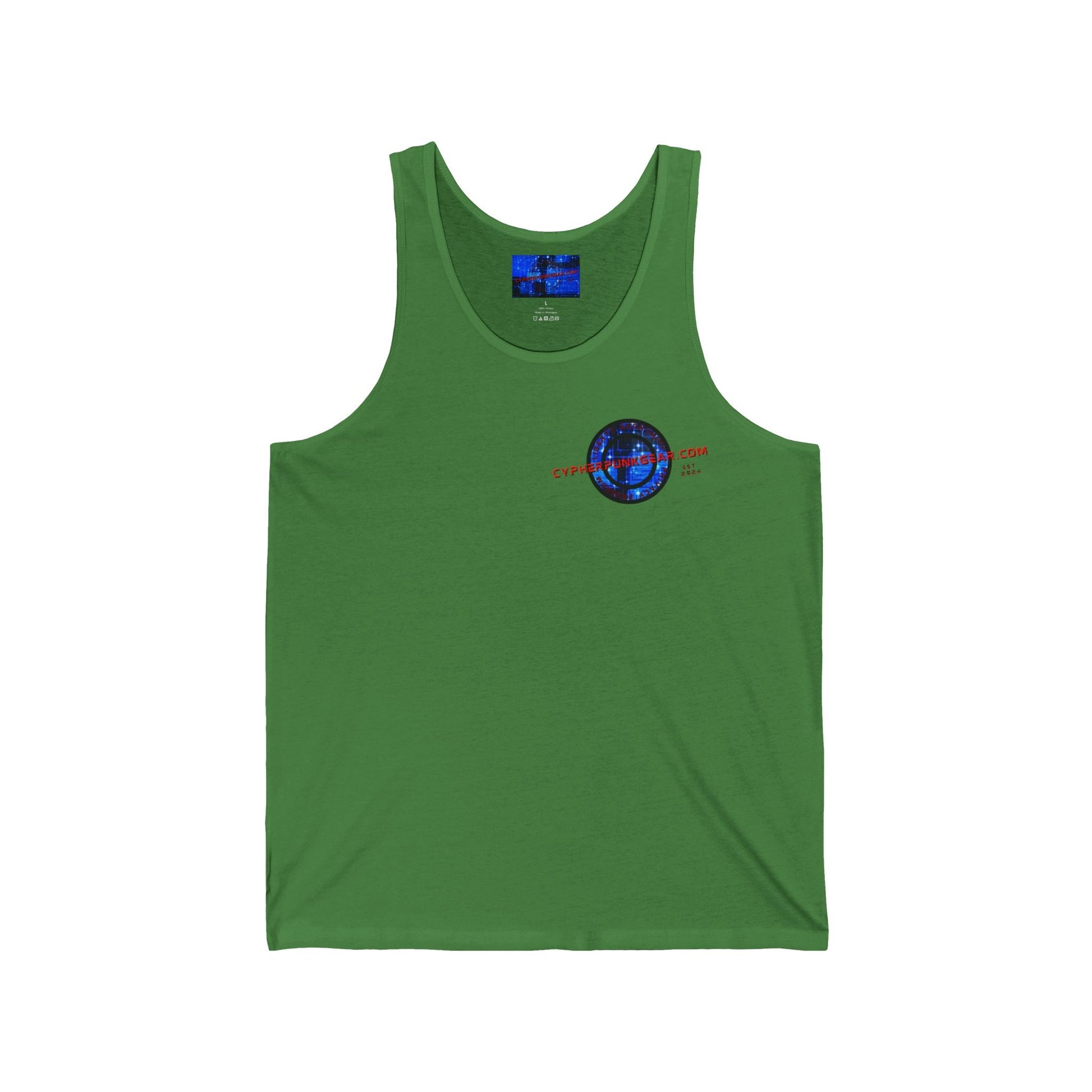 2 - sided cypherpunkgear Logo Unisex Jersey Tank Top by cypherpunkgear – cypherpunkgear.com | Cypherpunk Merch